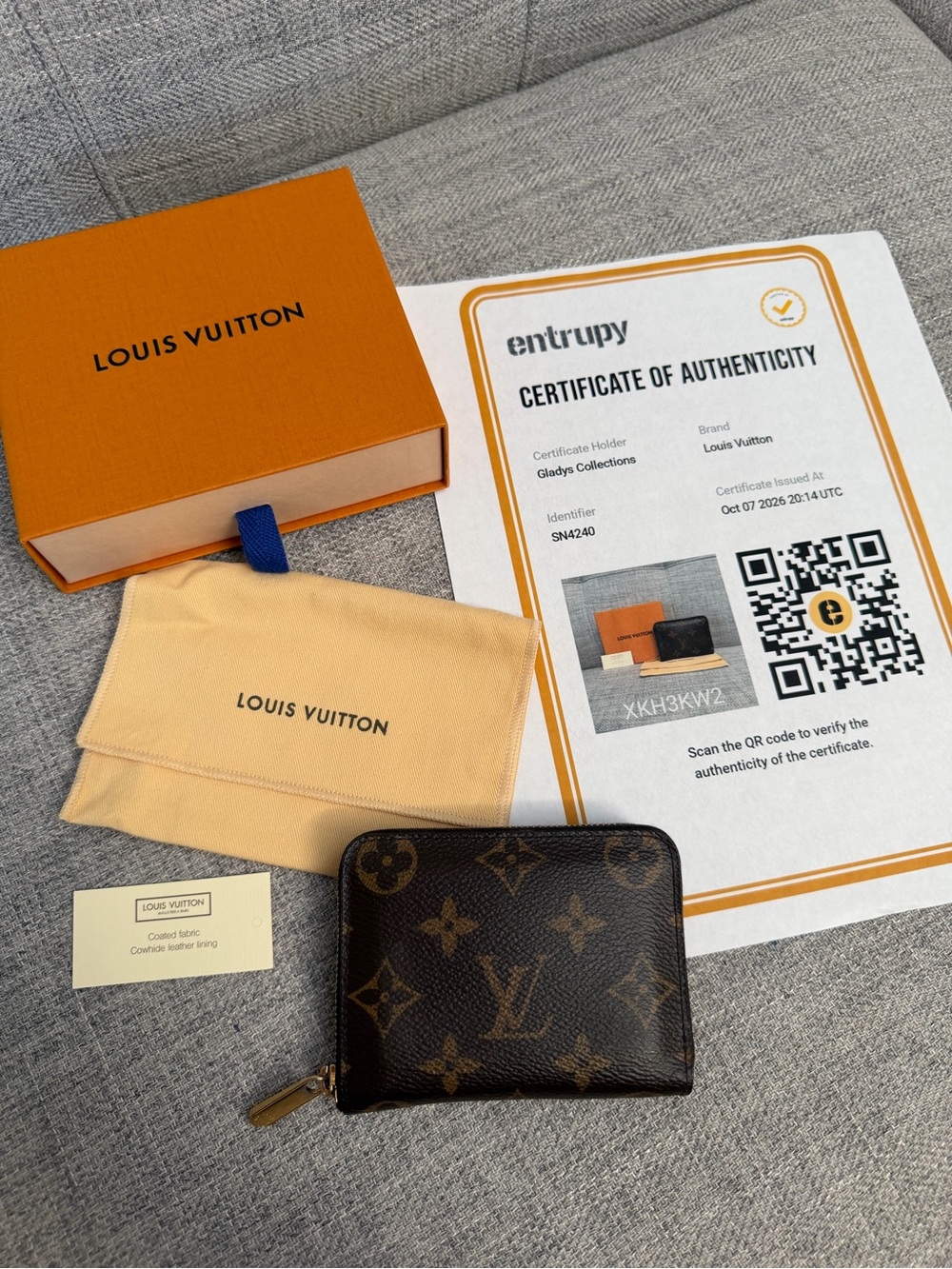 ✨Louis Vuitton Monogram Zippy Coin Purse Wallet Authentic Entrupy✨